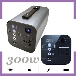 300W Portable Backup Power Station Extral Battery Solar Generator Camping Solar RV PowerStation  220V Emergency Power Supply