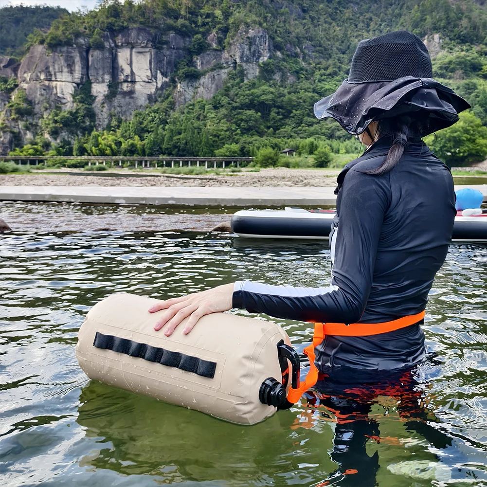 

Плавательный буй, многофункциональный поплавок для плавания с ремнем, сумка для хранения воды, сумка-контейнер для воды для каякинга, катания на лодках, рыбалки