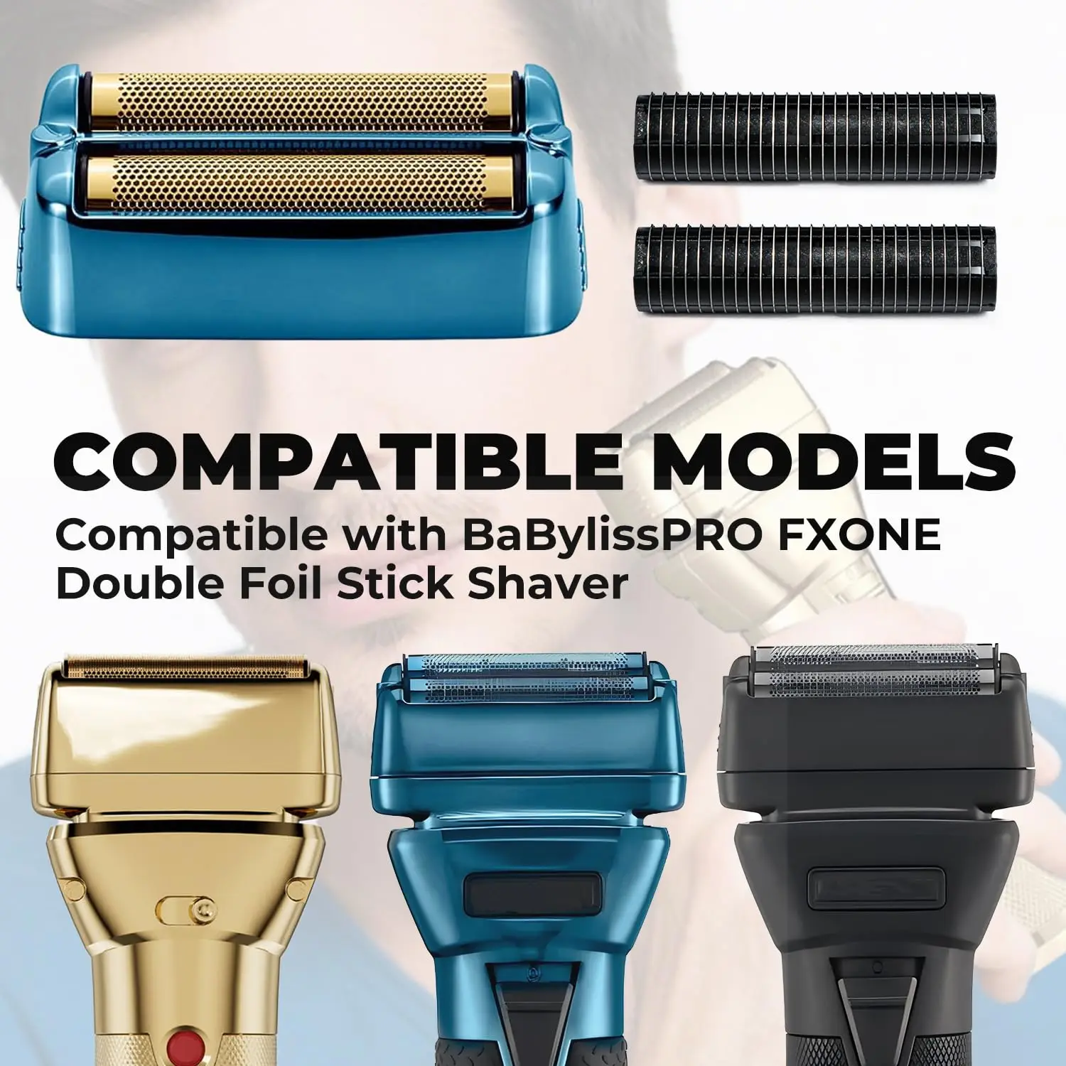 FX79RF2G Replacement Head & Blade Set For BaBylissPRO FXONE  Double Foil Stick Shaver Replacement Foil and Cutters