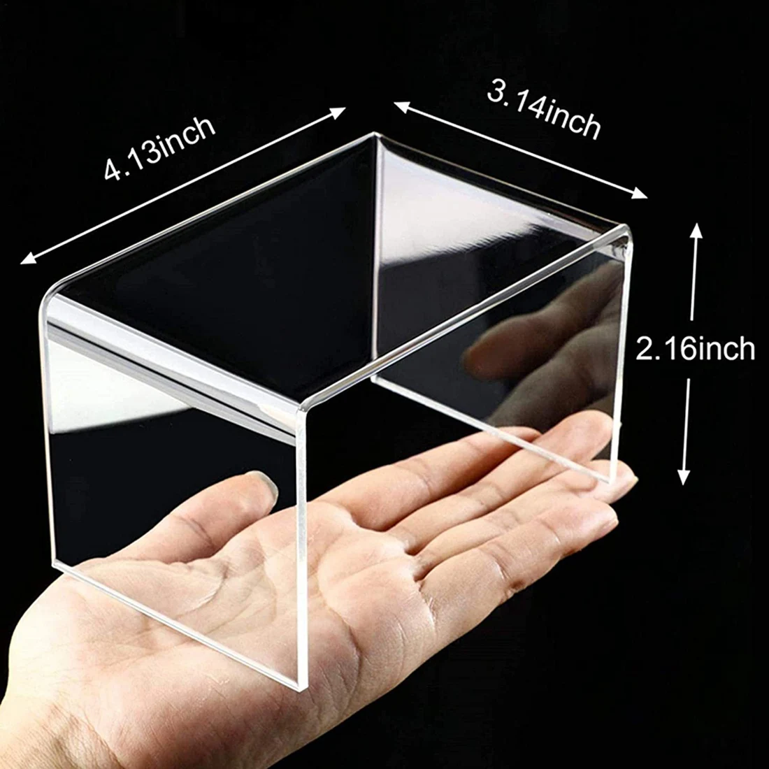 

3 Pieces of Acrylic Display Stand Anticorrosive Acrylic Display Stand Transparent Display Stand for Jewelry Collection