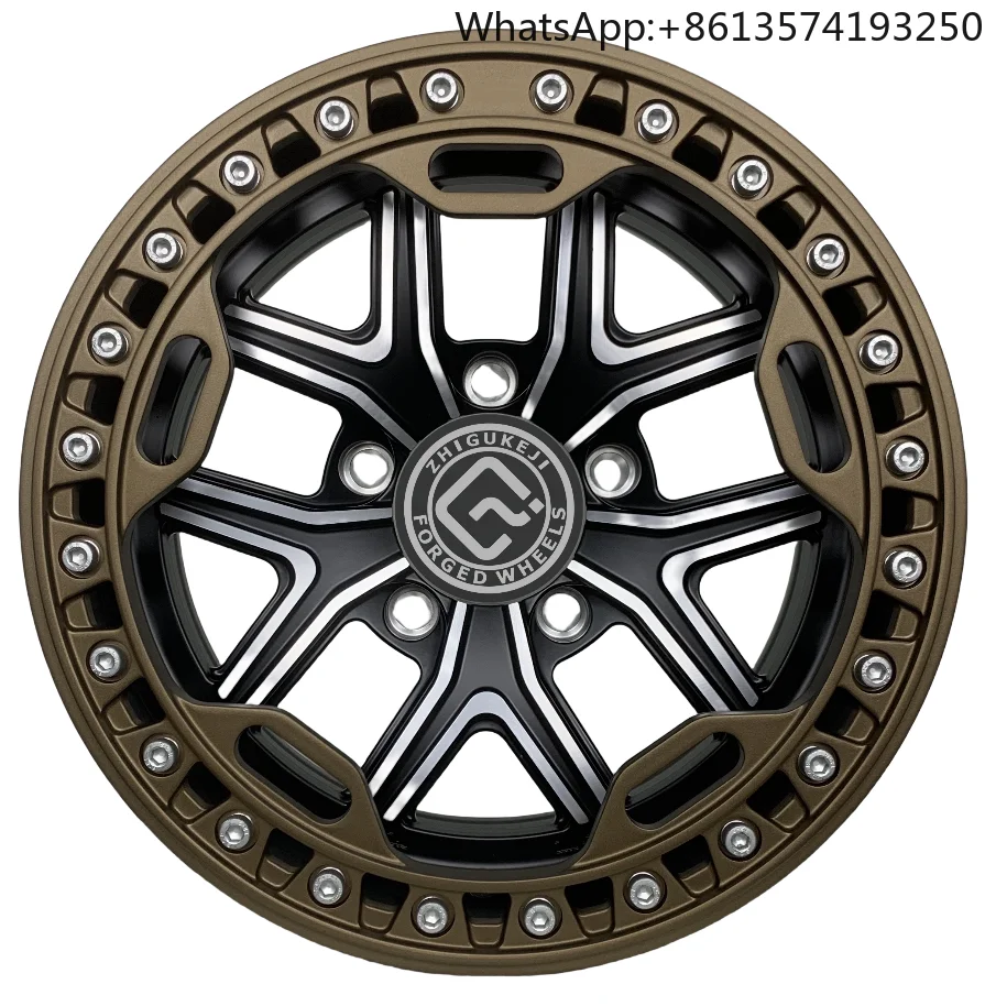 

For Factory Direct Custom Matte Black Finish Precision Milled Side Grooves Anti-detachment Ring Matte Bronze Forged Wheels