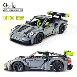 NEW 1687Pcs Technical MOC-42056 Medium Ver. GT3 RS Sports Cars MOD Building Block Assembly Racing car Bricks Model DIY Toys Gift