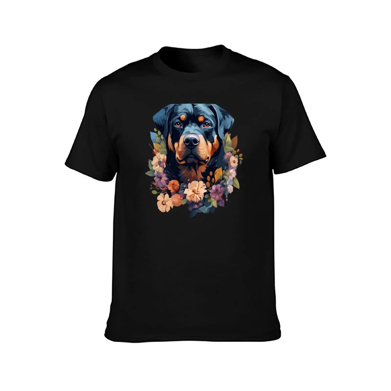 Gorgeous Rottweiler T-Shirt Modern Print Casual T-Shirt
