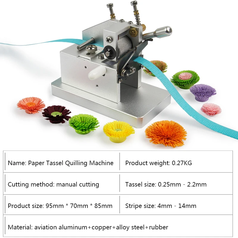 DIY Manual Paper Tassel Quilling Machine Mini Paper Art Tassel Cutting Machine DIY Paper Craft Cutting Roll Machine 3D Handmade