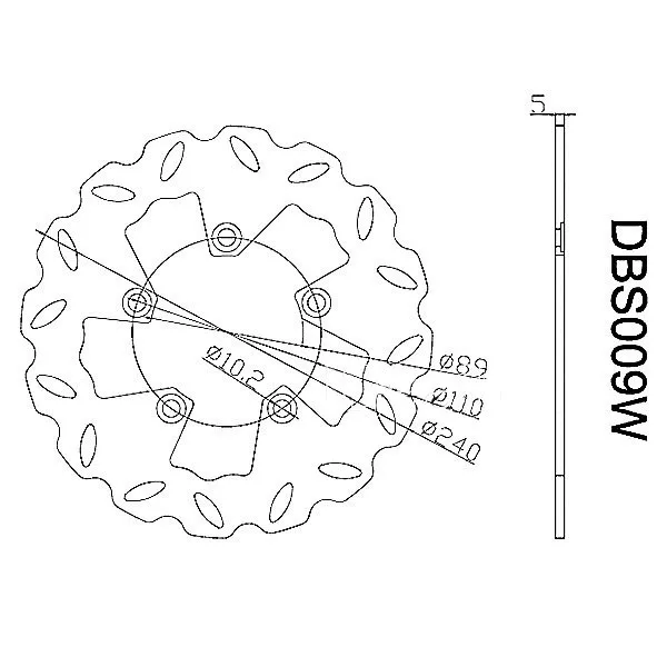 Motorcycle Brake Disc for KYMCO DOWNTOWN 300i DOWNTOWN 125i Agility 125 R16 G-Dink 300 Dominator Floating Brake Disc Rear Rotor