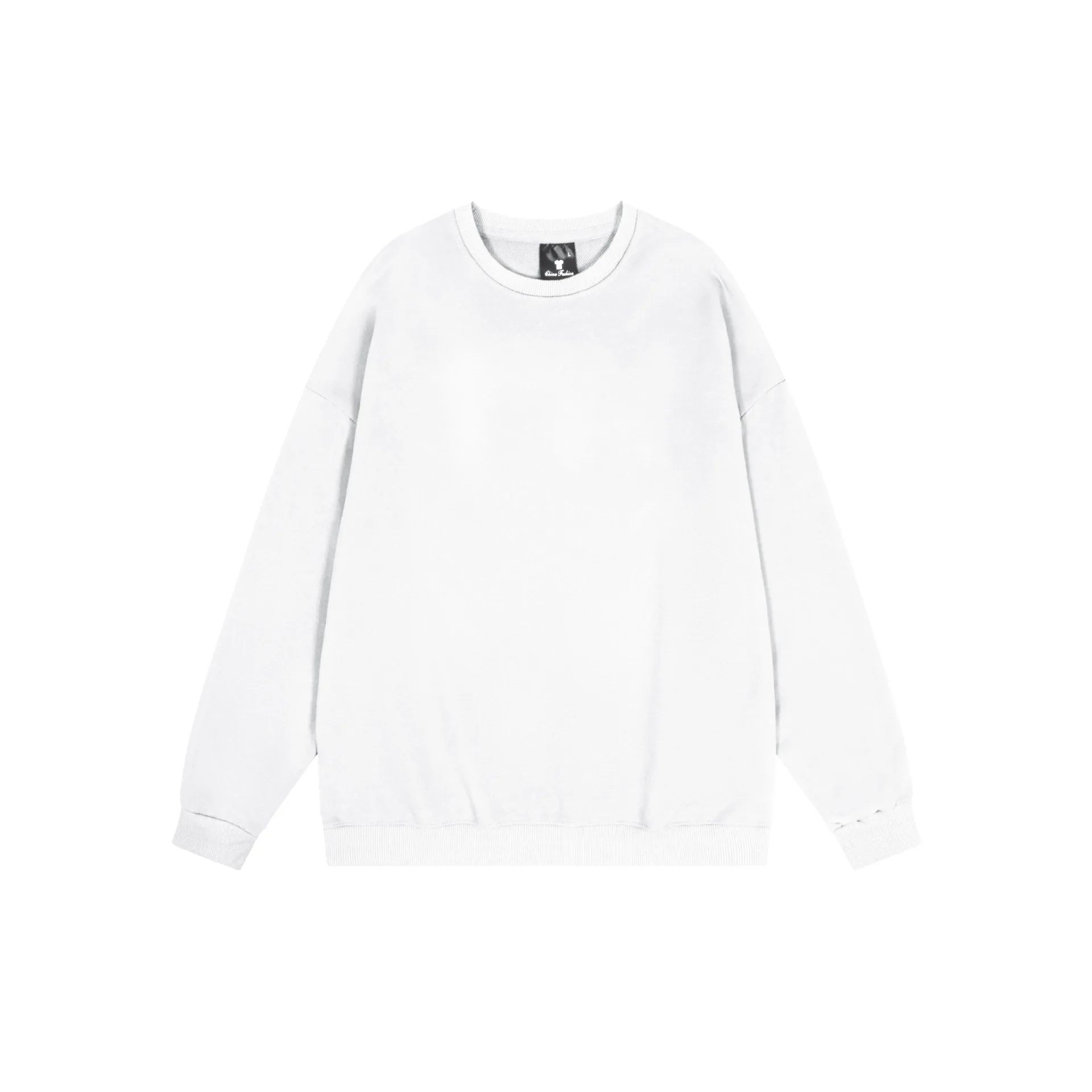 Men's Hoodie, Women's Spring and Autumn Round Neck Hoodie, Loose Fitting, Unisex, Off Shoulder, Long Sleeved, Solid Color