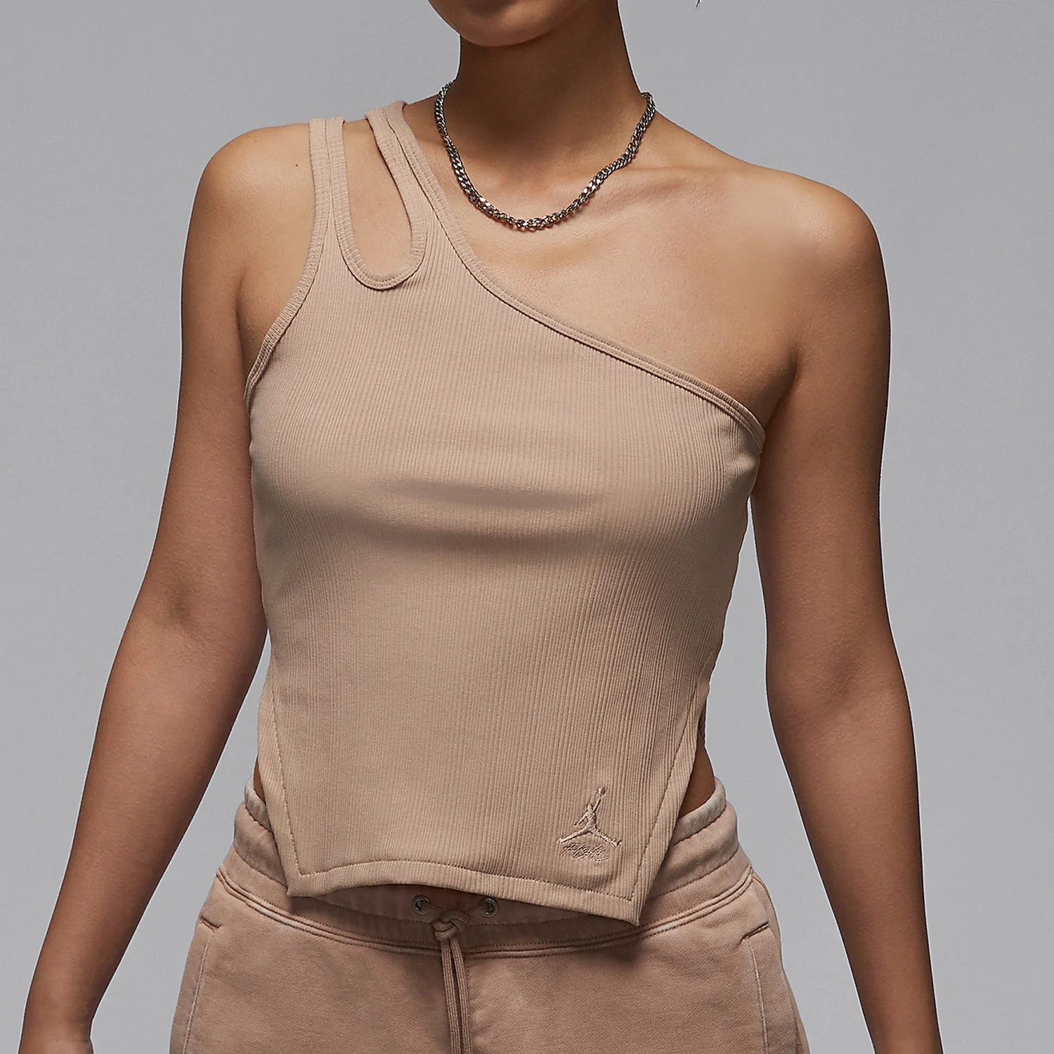 

Nike Genuine Jordan Women's Breathable Fashion Asymmetric Ribbed Tank Top FN5799-244