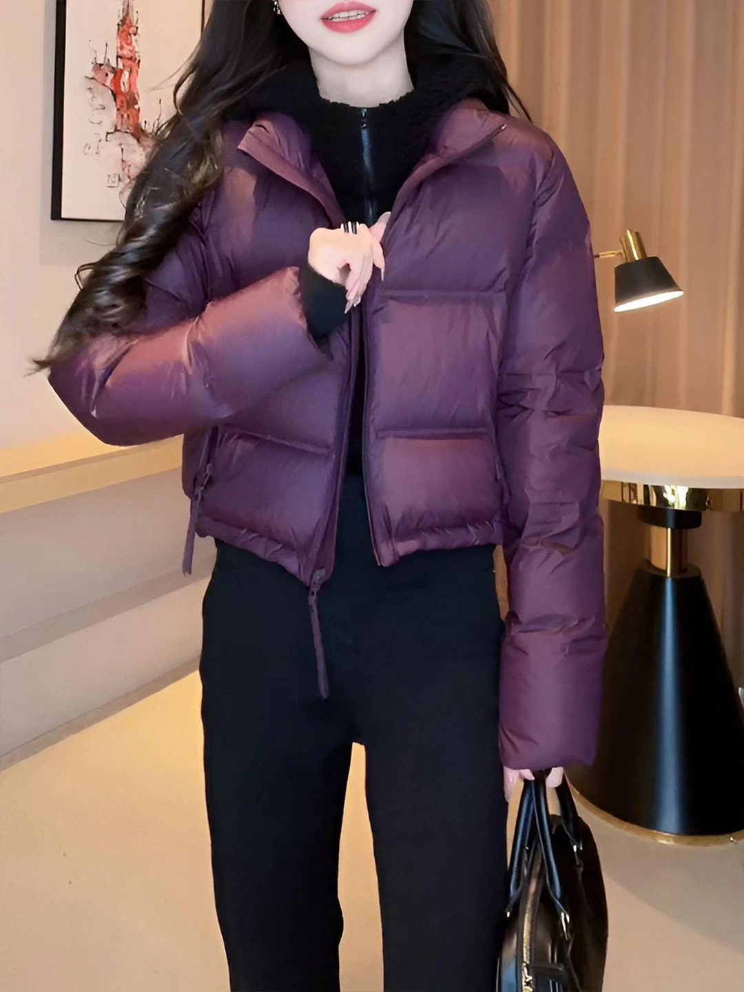 

Женская утепленная хлопковая куртка-пальто с воротником-стойкой, свободного кроя, модная, универсальная, высококачественная, теплая, из хлопкового наполнителя.