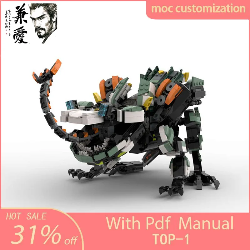 

1438pcs Moc Horizon Game Grazer Animals Building Blocks Kit Apex Bilegut Model Assembly Bricks DIY Toys Children Birthday Gift