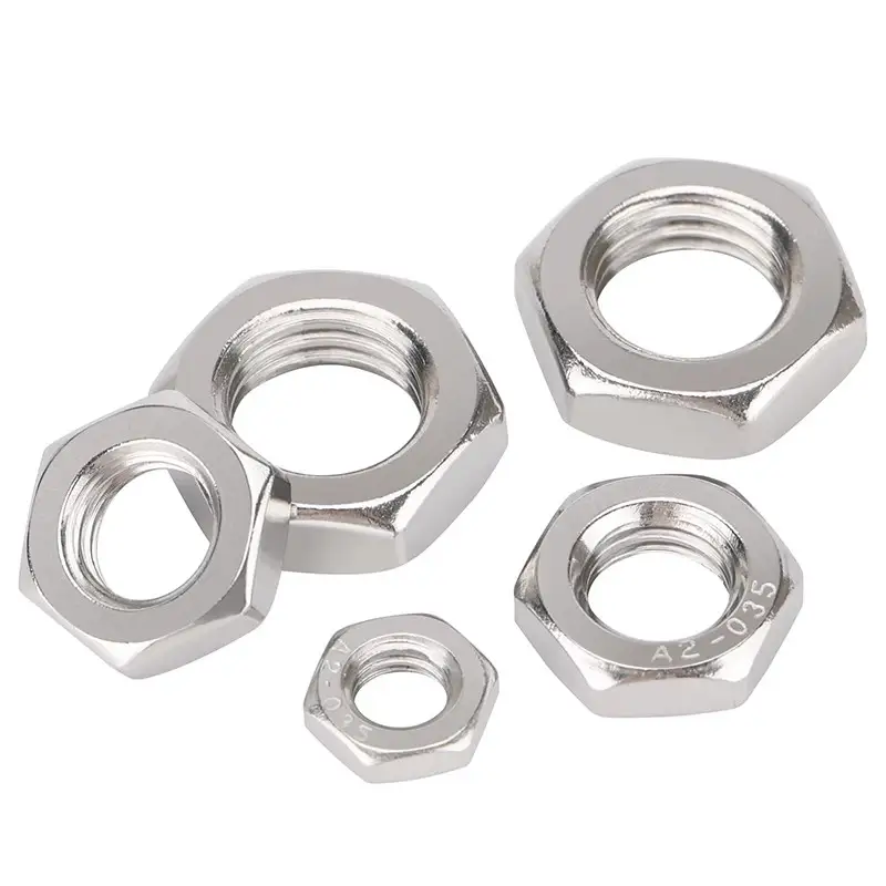 UNF 304 Stainless Steel Fine Tooth Thin Nuts M5 M6 M8 M10 M12 M14 M16 M18 M20 M22 Fine Thread Pitch Hex Nuts Pitch 1 1.25 1.5mm - Image 3