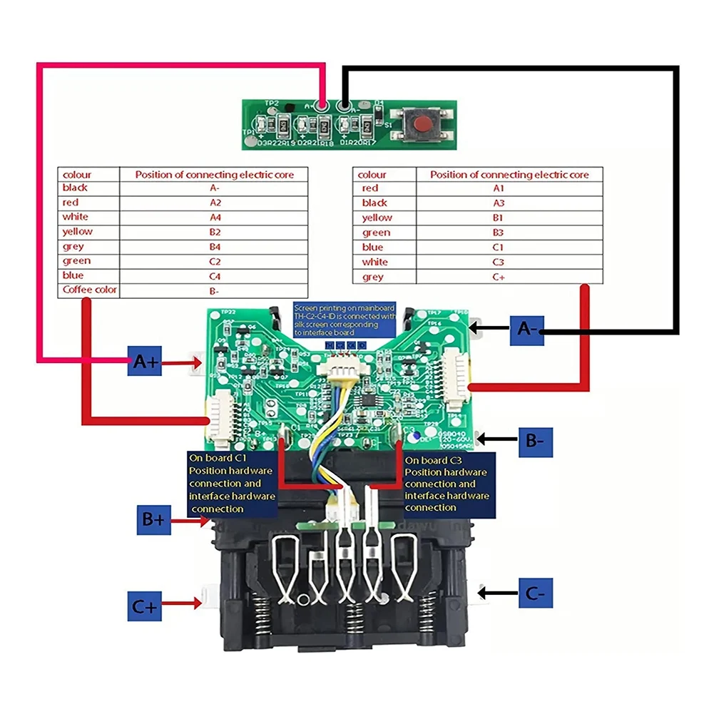 DCB609 Plastic Housing PCB Housing for Lithium Ion Batteries,Battery Plastic Housing Circuit Board Repair Kit Parts