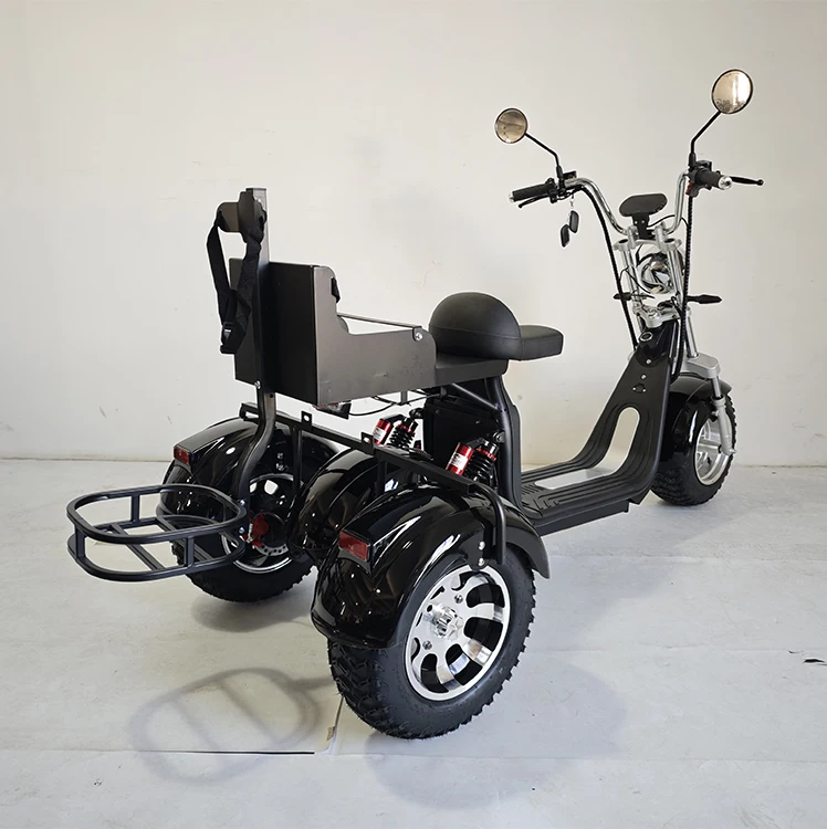 

Brand New US/EU Warehouse 2000w 60v12ah/20ah lithium battery citycoco fat tire 3 wheel electric mobility scooters with golf bag