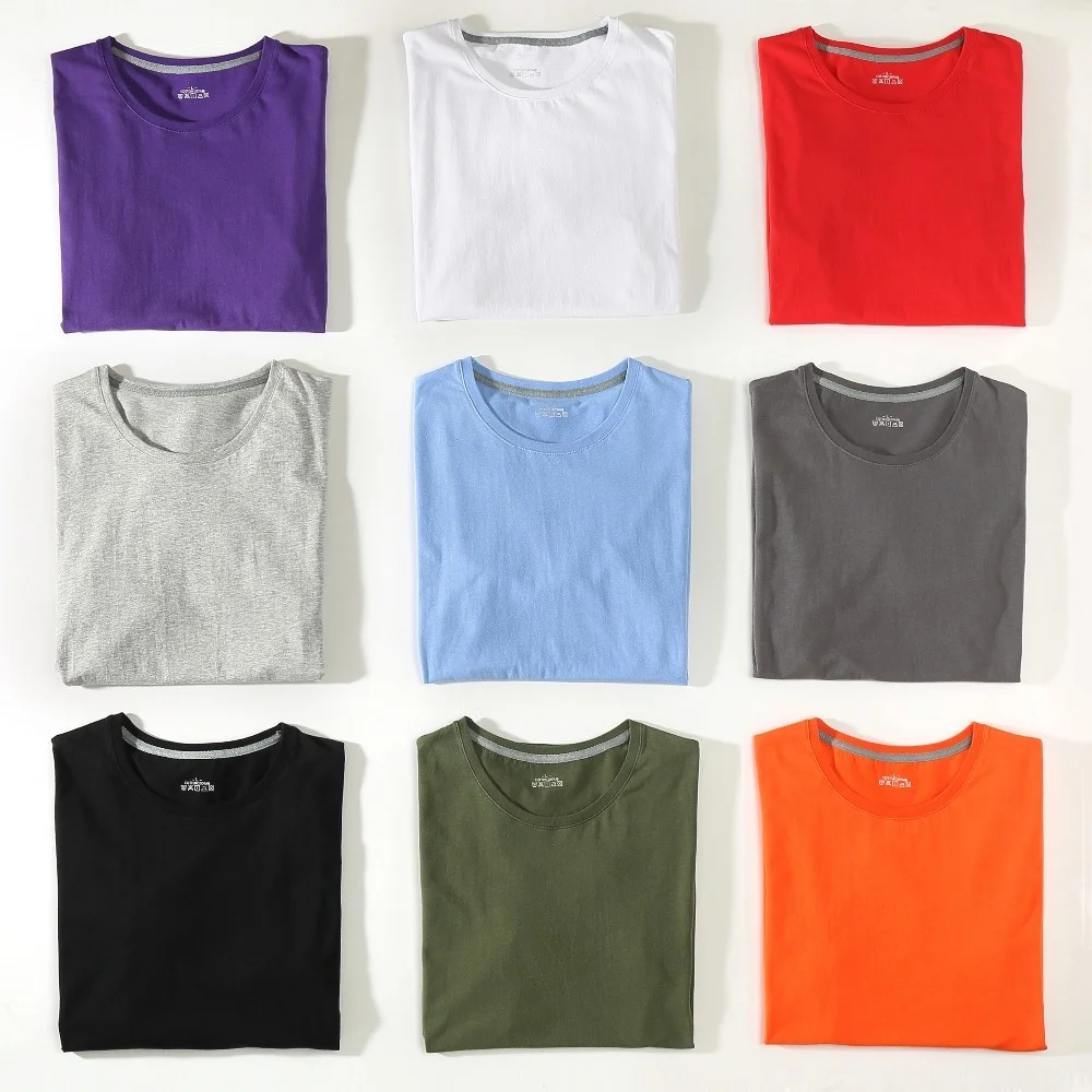 Wholesale Drop-Ship T Shirts Men Women 100% Cotton Short Sleeve Solid Male Female Tshirts Tees O-Neck size 4XL Tee shirt