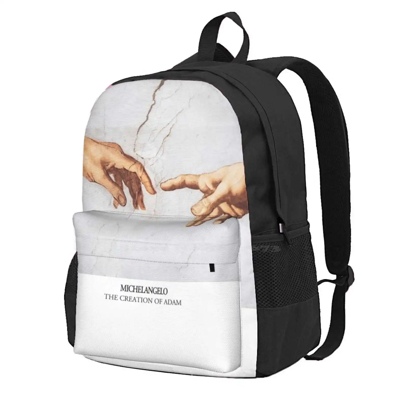 

The Creation Of Adam Michelangelo Fingers Touching Hot Sale Schoolbag Backpack Fashion Bags Fingers Hands Gay Mlm In Love Boys