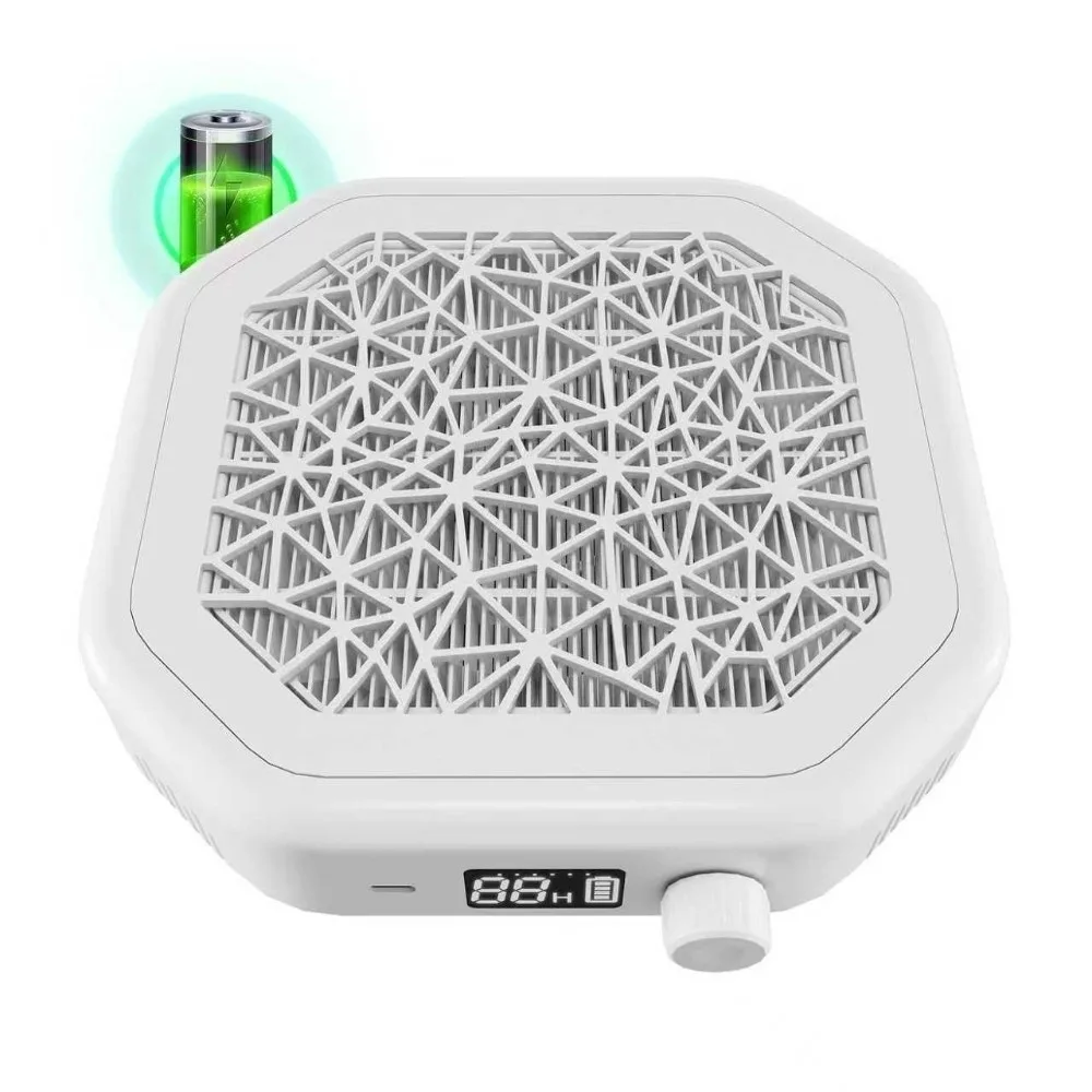 Strong Suction Nail Vacuum Cleaner High Efficiency Electric Nail Dust Collector Reusable Filter Rechargeable Battery