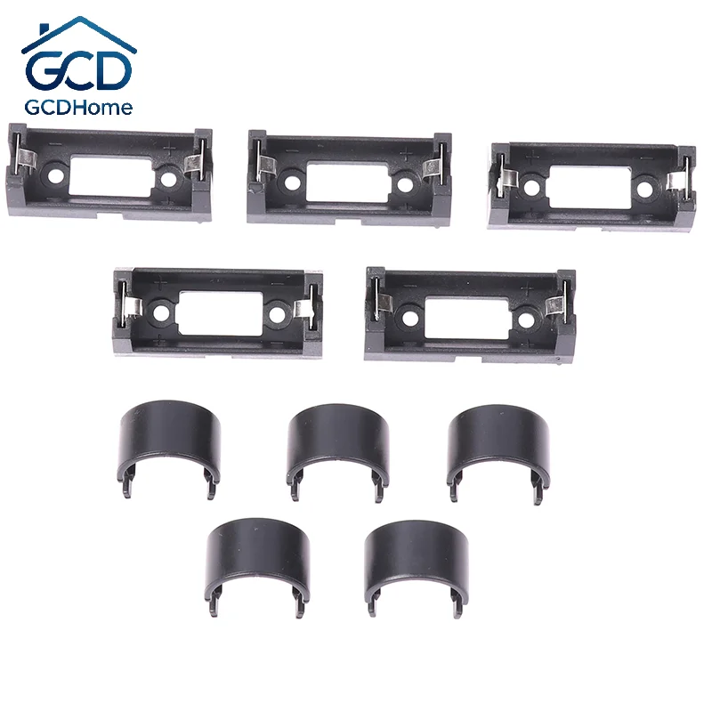 5Pcs Plug-in CR123A Battery Holder 16340 LIR123A Battery Box with Cover for PCB DIY Projects