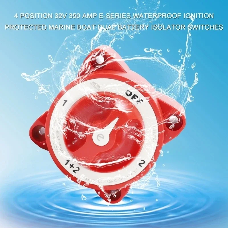 4 موقف 32 فولت 350A مقاوم للماء E-سلسلة الإشعال المحمية المزدوجة بطارية قطع المعزل مفاتيح ل RV تخييم مركبة بحرية