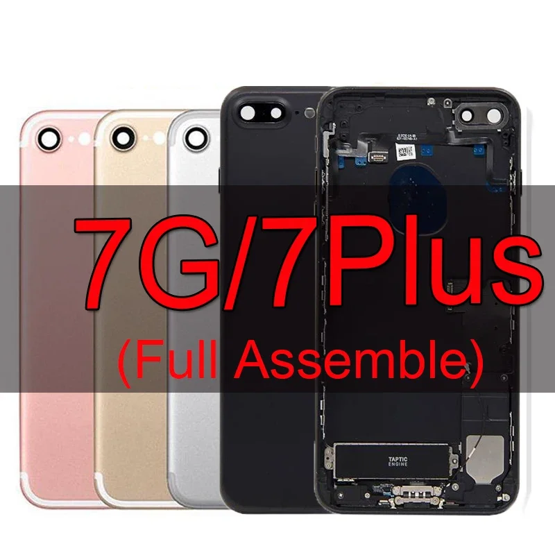 

Full assemble Metal Rear Chassis for iPhone 7 Back Housing Battery Cover for iPhone 7Plus Pre-installed Buttons & Flex Cable