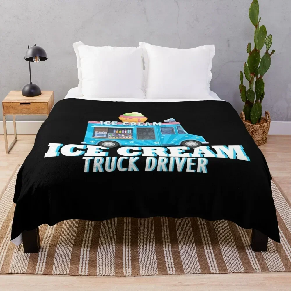 My Dream Car Is An Ice Cream Truck Fun Ice Cream Lover Throw Blanket Cozy Throw Blanket for Bed Sofa Chair