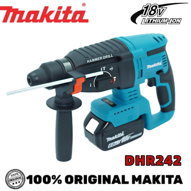 

Original Makita DHR242 18V Brushless Cordless Rotary Hammer Drill 24mm Concrete 4700 IPM 3-Mode Heavy Duty Professional️
