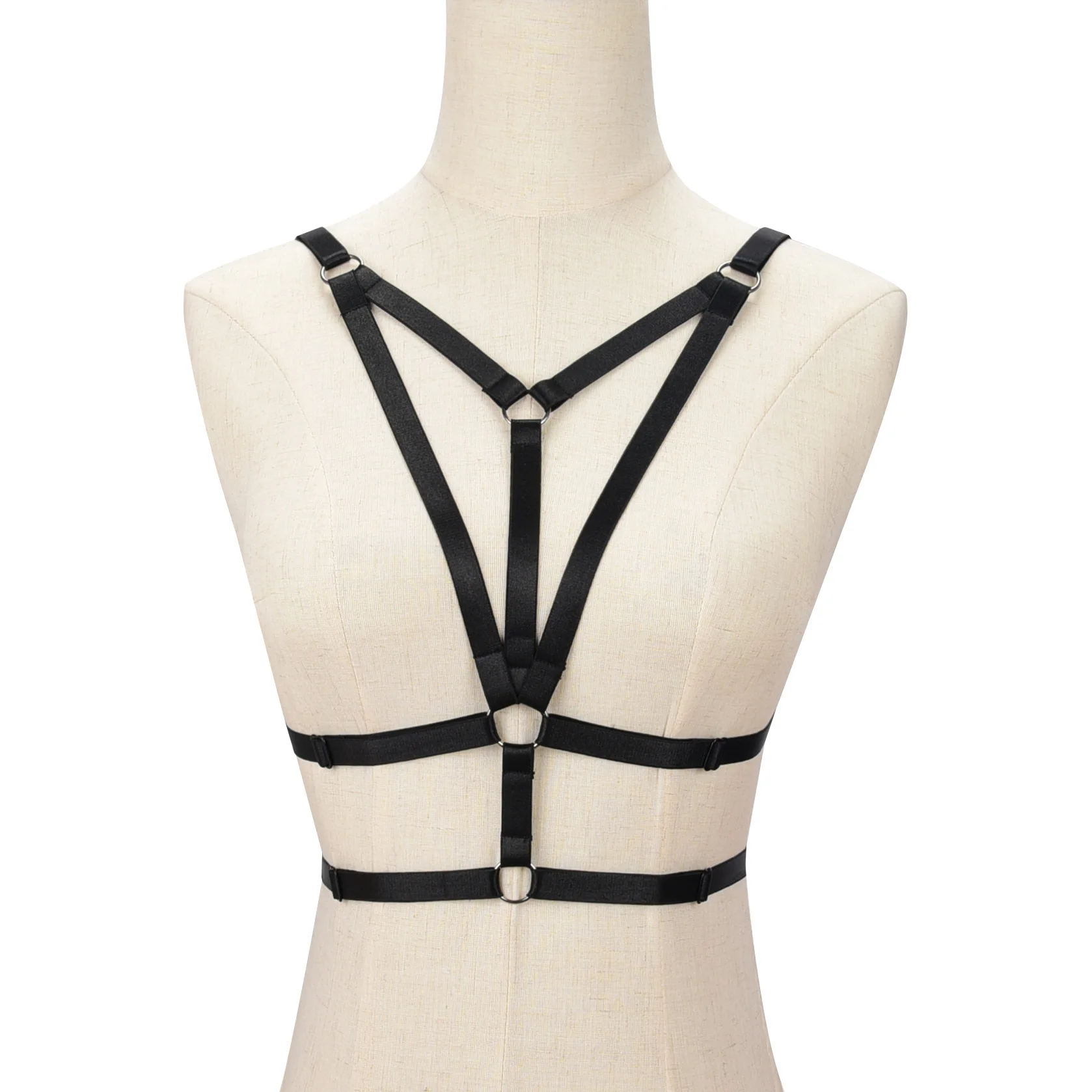 

Sexy Ladies Women Body Harness Bra Fetish Chest Bondage Lingerie Erotic Cage Bra Summer Gothic Body Harness Cage Bra