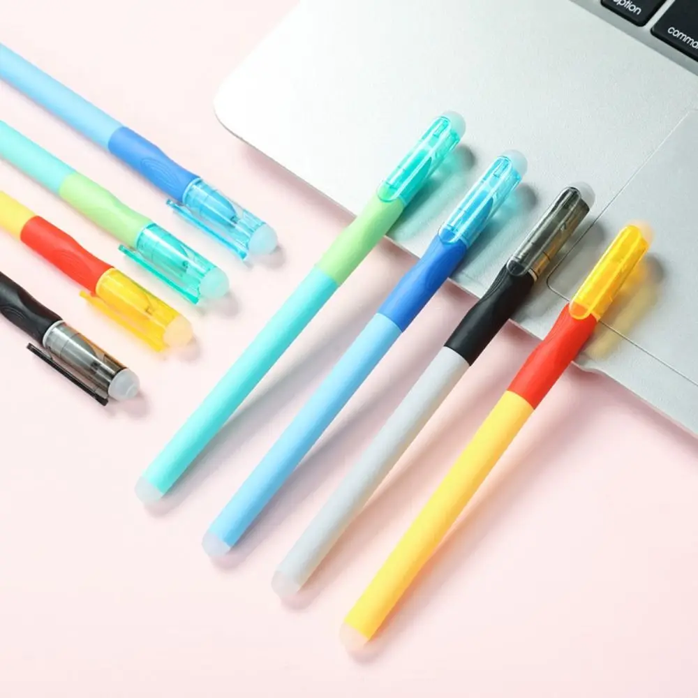 

Простая цветная гелевая ручка для коррекции хвата, синие/черные чернила, стираемая, гладкое письмо, ручка-игла для студентов
