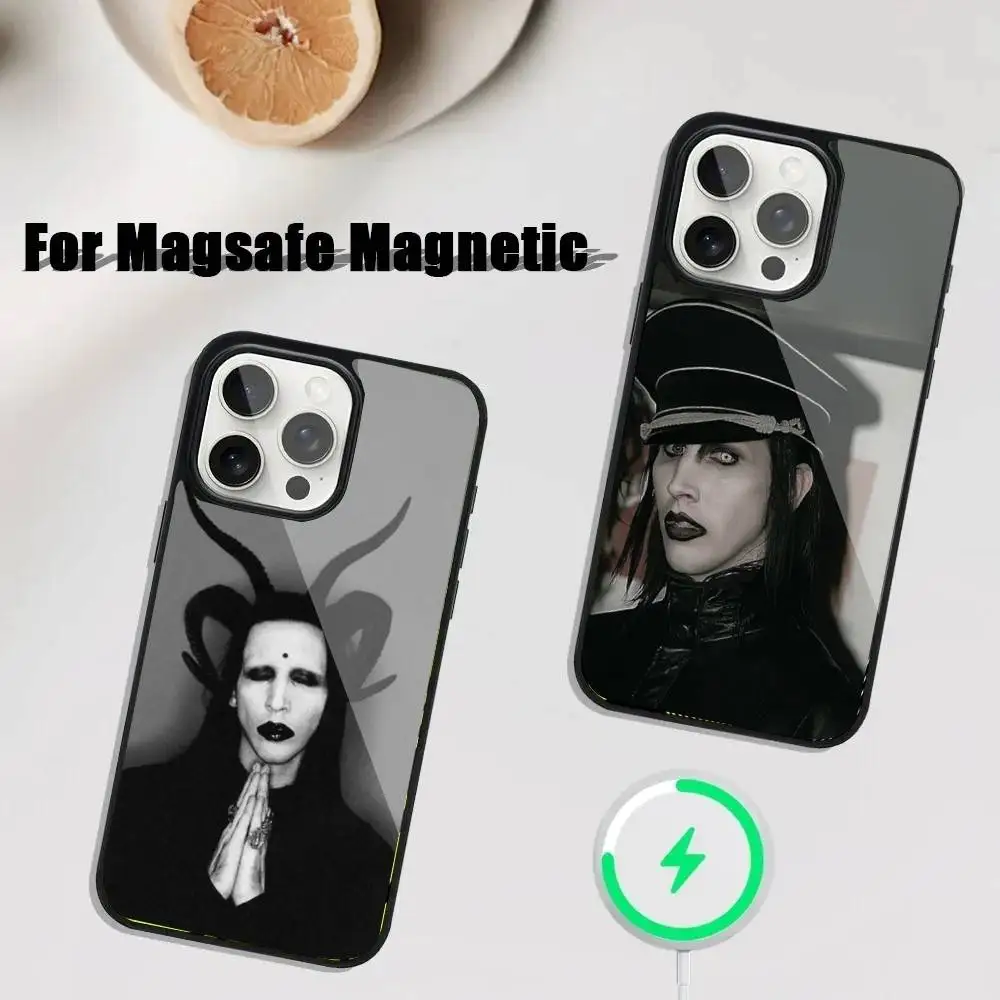 

Marilyn M-anson Assassination Phone Case For iPhone 16,15,14,13,12,11,Plus,Pro,Max Mini Magsafe Magnetic Wireless Charging