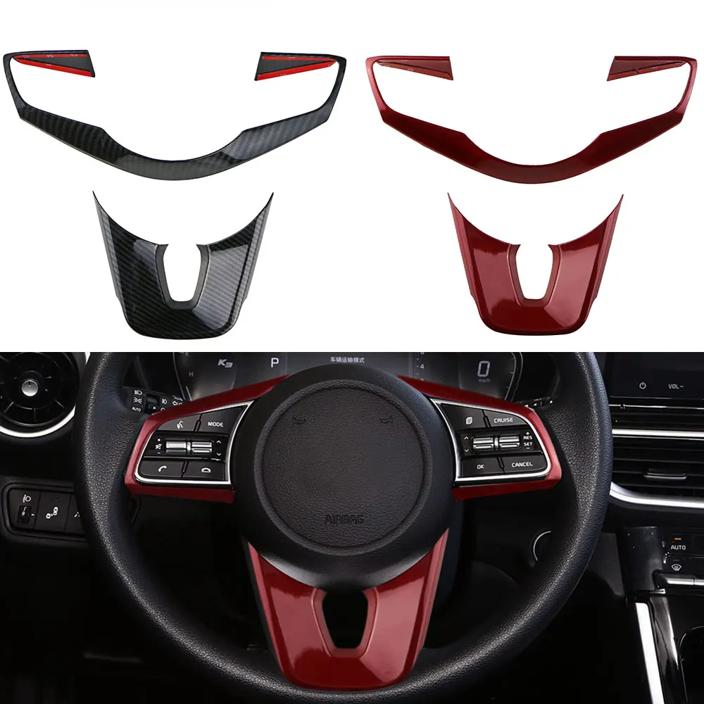 Car Steering Wheel Decoration Trim Cover Sticker For Kia Forte Cerato K3 2019 - 2022