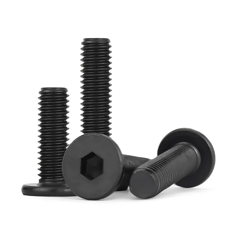 M2 M3 M4 M5 M6 M8 Black 304 Stainless Steel Low Profile Socket Head Cap Screws Hex Key Bolts Ultra Thin Flat Head Allen Hexagon image 6