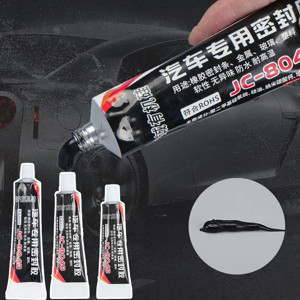 30/50/100ml Car Windshield Sealant Black High Temperature Window Sealant Glue Waterproof Sealing Glue for Car Body Repair