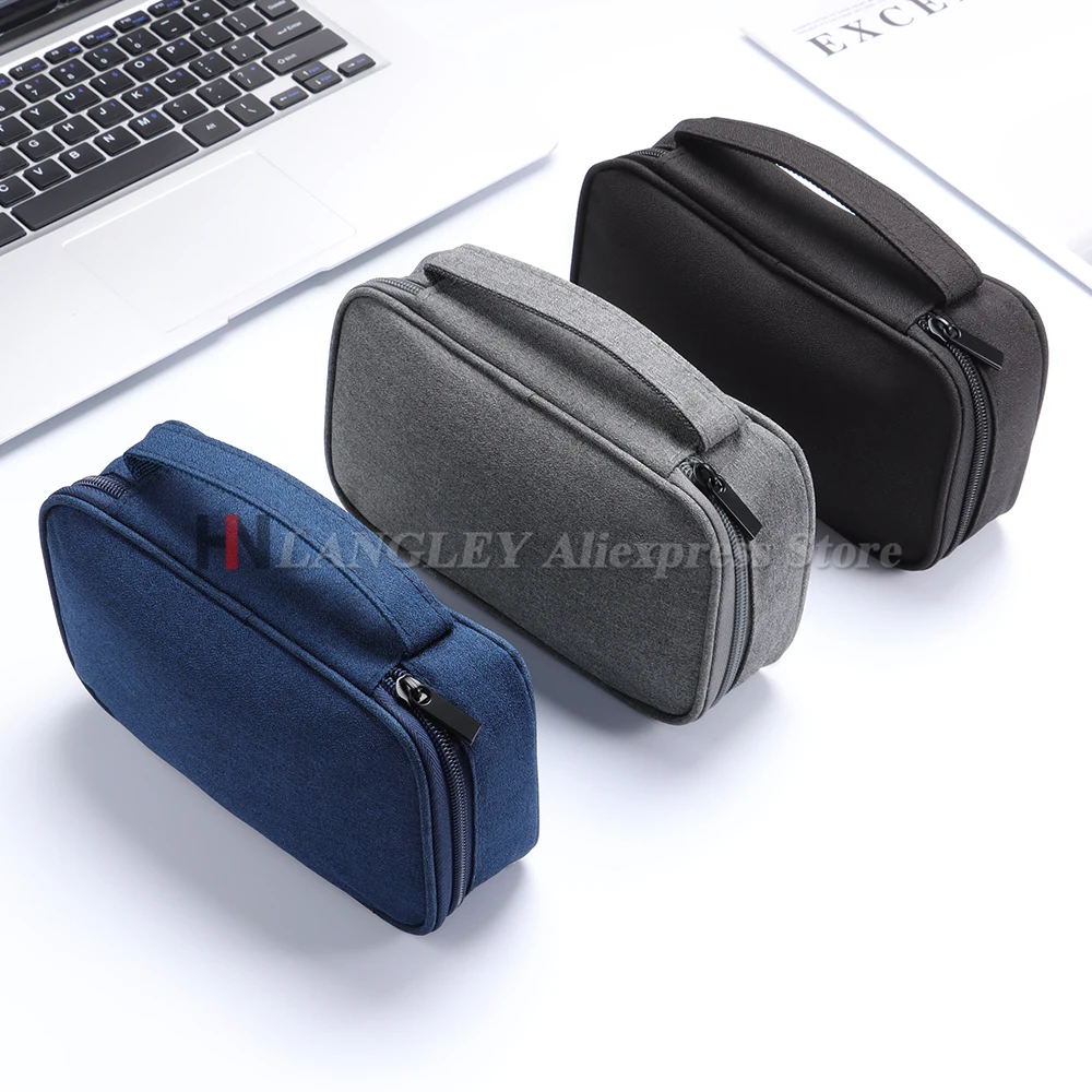 1Pc NEW Travel Organizer Bag Cable Storage Organizers Pouch Carry Case Portable Waterproof Double Layers Storage Bags Cable Cord