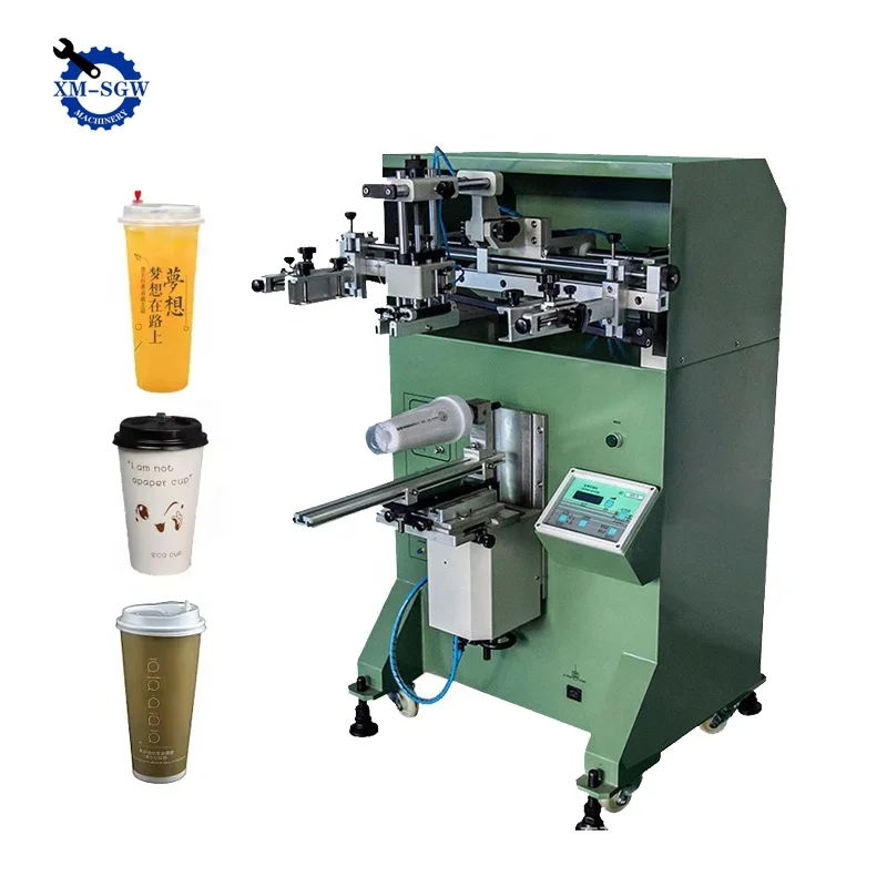 Automatic Paper Plastic Cup Logo Screen Printing Machine Glass Bottle Screen Printing Machine Tube
