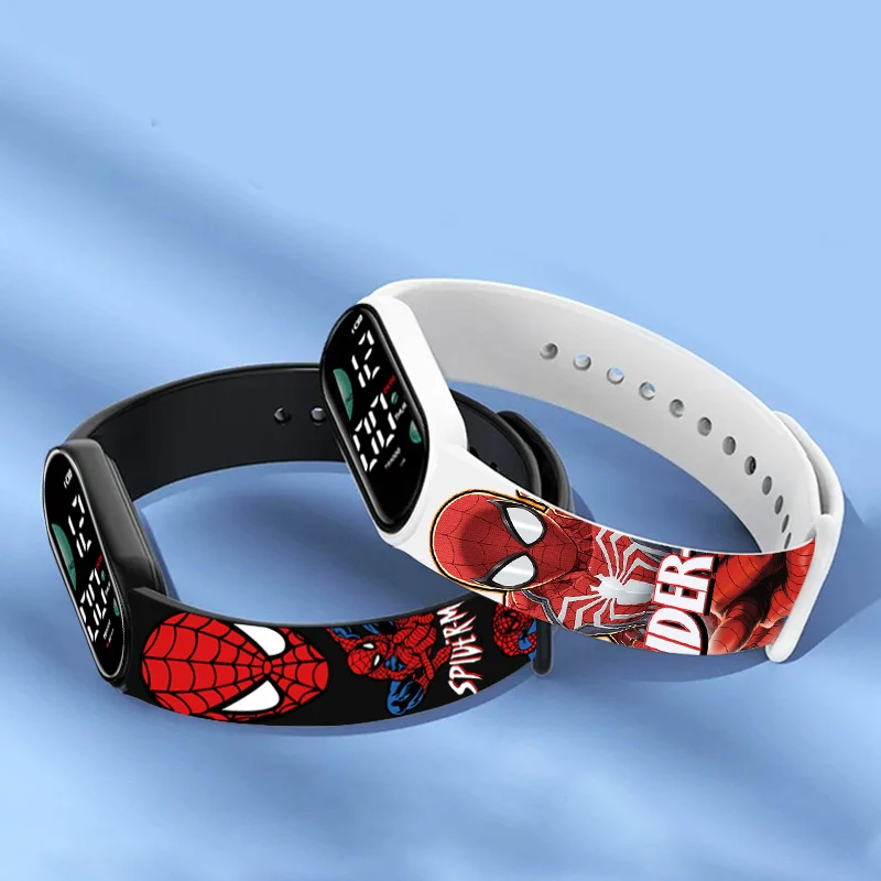 Miniso Spiderman Kinder uhren Männer Sport Armband Armband wasserdichte Kinder Digitaluhr Jungen führte Uhr Geschenk