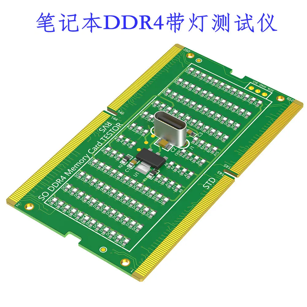 Memory Slot  DDR4 Diagnostic Analyzer Test Card SDRAM SO-DIMM Pin Out Notebook LED Tester Card