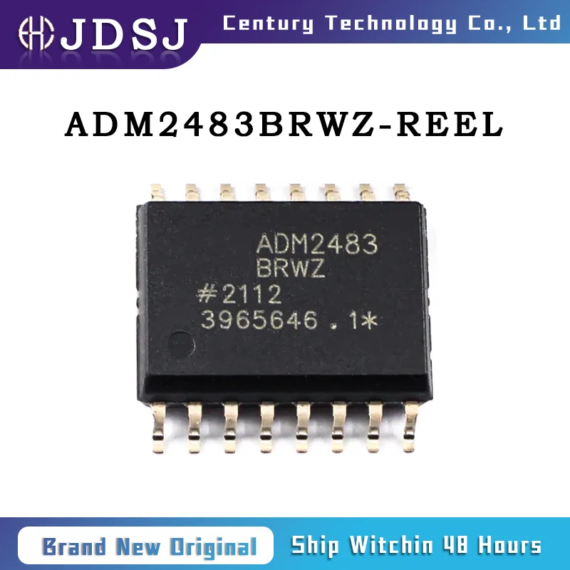 1PCS/10PCS/50PCS/100PCS ADM2483BRWZ-REEL DGT ISO 2.5KV RS422/RS485 16SOIC Brand New Original Chip