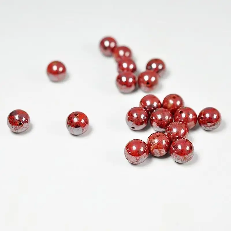 Natural Cinnabar Beaded Bracelet For Spiritual Calming Daily Wear 2026 Spring Festival Gift For Elders Polished From Guizhou Ass