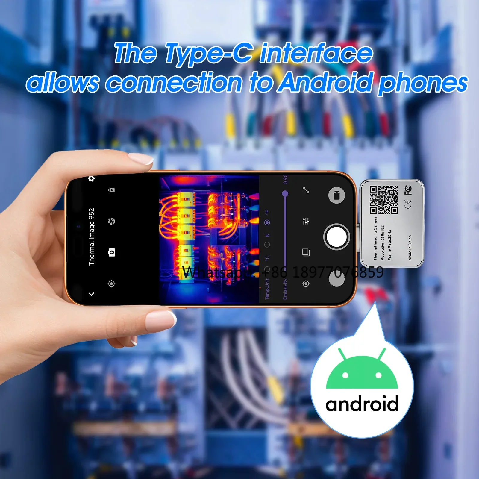 2026 Thermal Imaging Camera For Android – Type-C Infrared Thermal Image256x192 -15°C To 600°C Smartphone Temperatur-e Tester