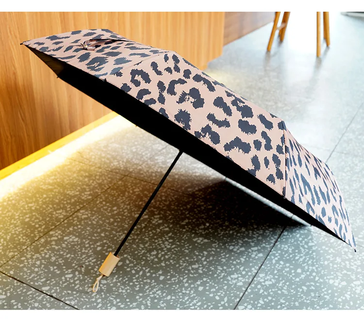 Leopard Umbrella Full Automatic New Fashion Cartoon Umbrella For Women Strong parapluie Resistant Au Vent