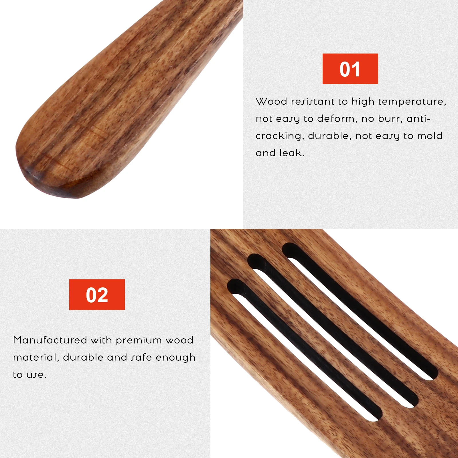 

Household Cooking Tool Premium Wooden Spatula Long Handle for Easy Flip Scratch Resistant Ideal Kitchen Utensils Set Essential
