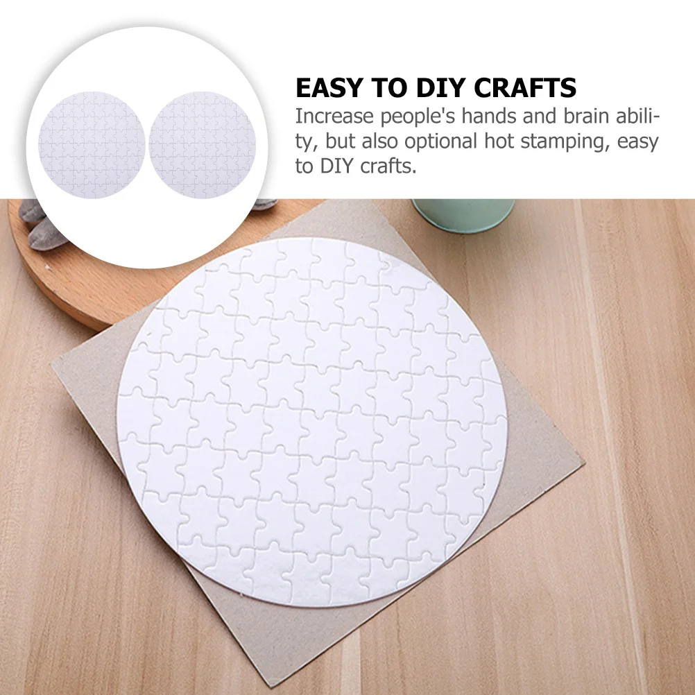 4 stuks warmteoverdracht sublimatie puzzels blanco diy puzzel voor kinderen volwassenen witte ambachtelijke educatieve spelpuzzel