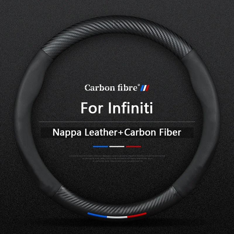 

Автомобильный кожаный чехол на руль из углеродного волокна для Infiniti Q50 FX QX30 Q30 Q60 Q70 QX50 QX60 QX55 QX70 Автоаксессуары для интерьера