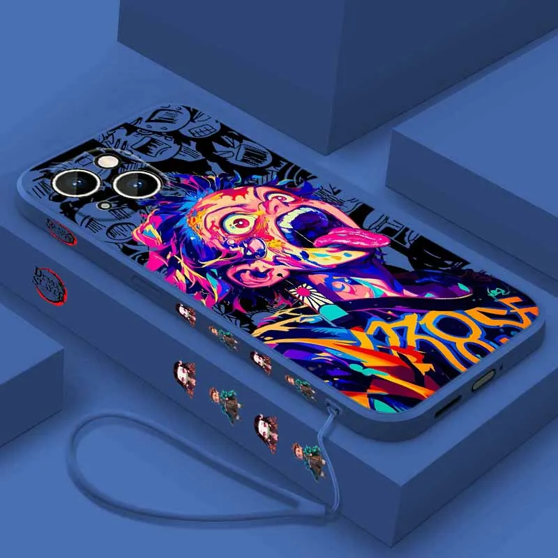 New Demon Slayer Anime For Apple iPhone 17 17Air 16E 16 15 14 13 12 mini Pro Max Plus Liquid Left Rope Phone case