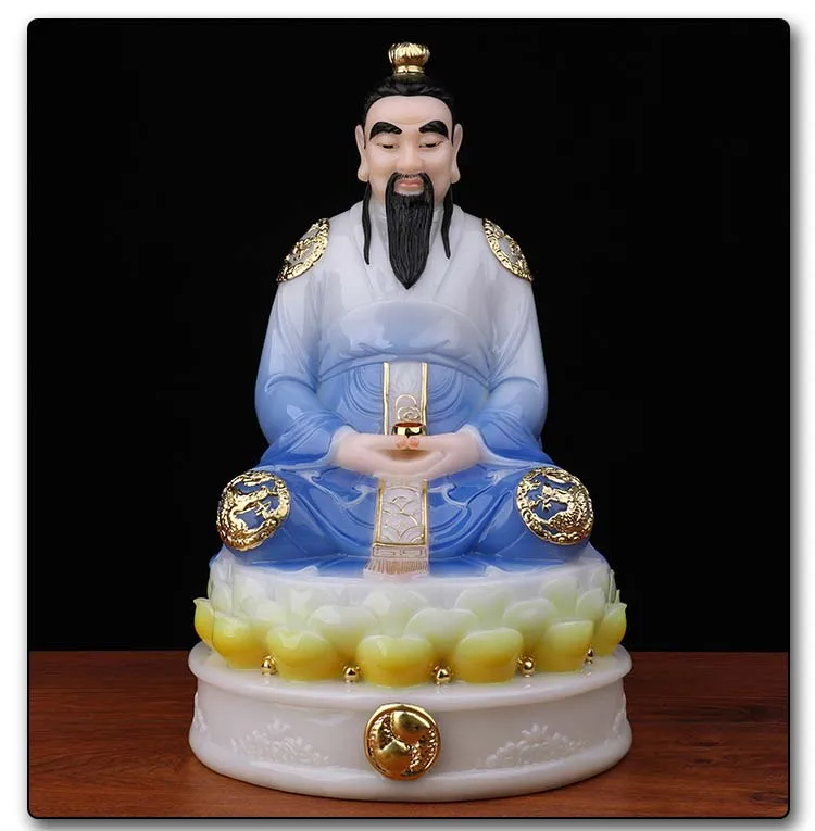 Imagem -03 - Taoísmo Casa Padroeiro Santo Sudeste Asiático Prosperidade Prosperidade Yuan Shi Tian Zun Buddha Jade Feng Shui Estátua