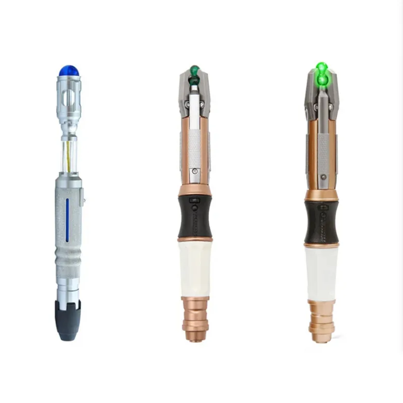 A Loving Family Hot TV Show Dr.WHO Cosplay Props 12th Sonic Screwdriver with LED Light Sound Magic Wand Stick Funny To 2025 New