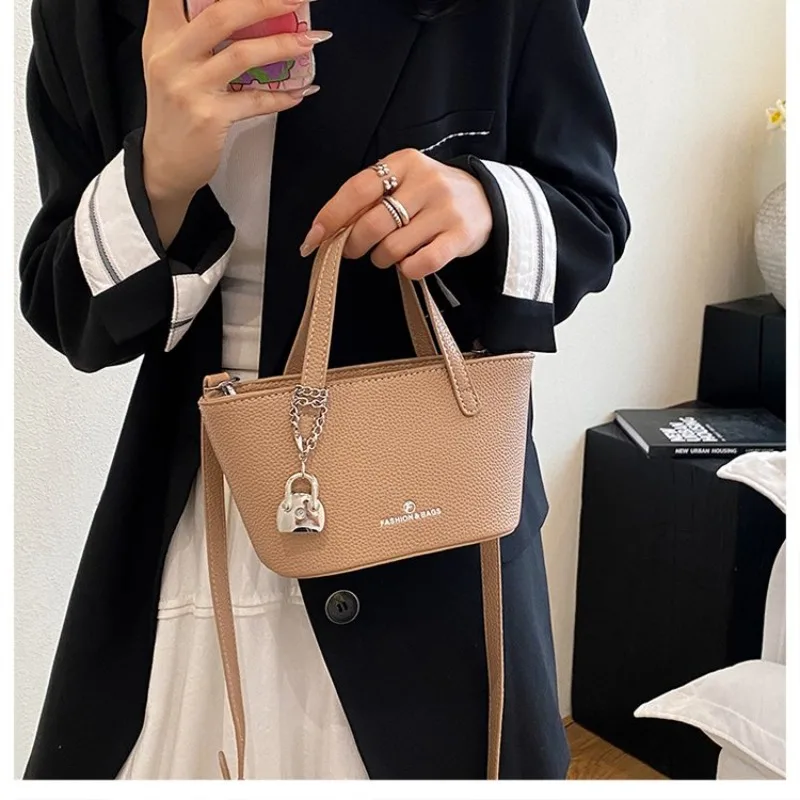 Vintage Solid Color Diaper Bag, Luxury High-End Leather Backpack, Simple Stylish Trendy Messenger Ladies