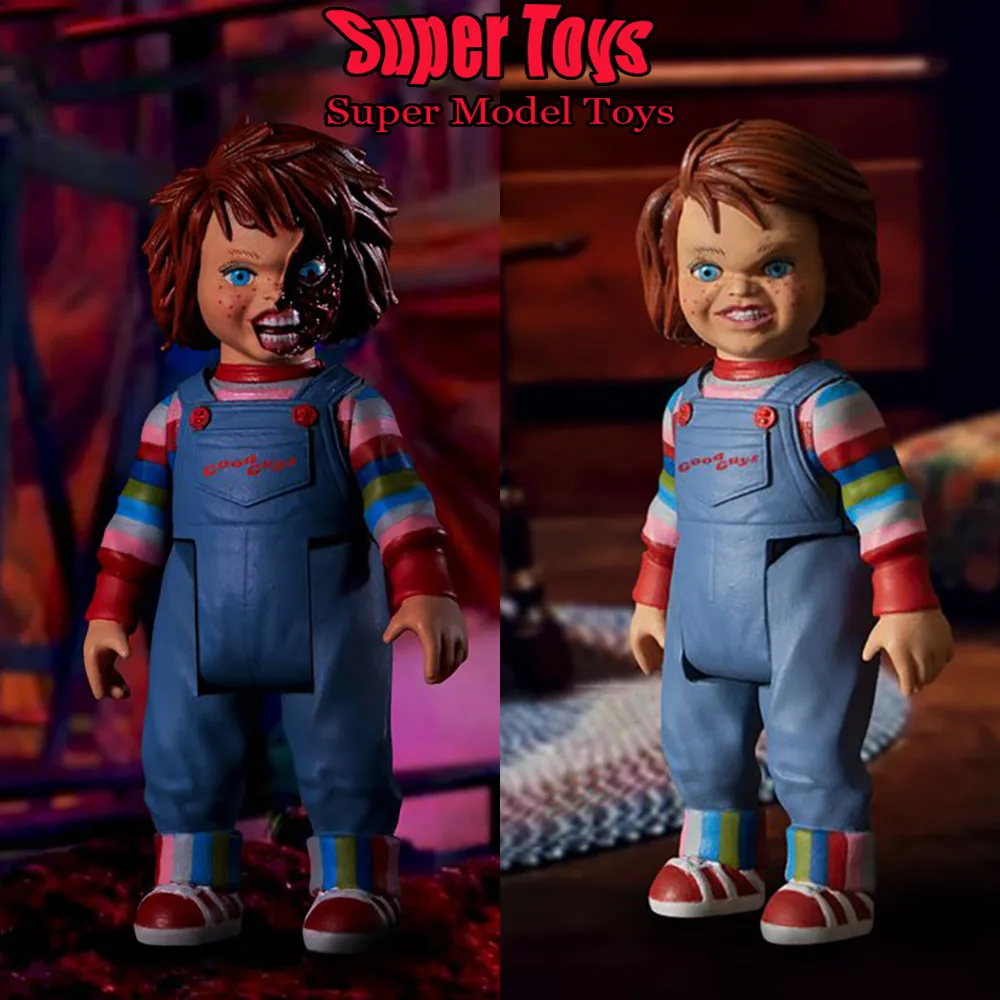 Mezco1/18 Schaal Soldaat Chucky Kind Spelen Angst Films 5-Punts Serie Luxe Set Volledige Set 3.75-Inch Actiefiguurmodel Speelgoed