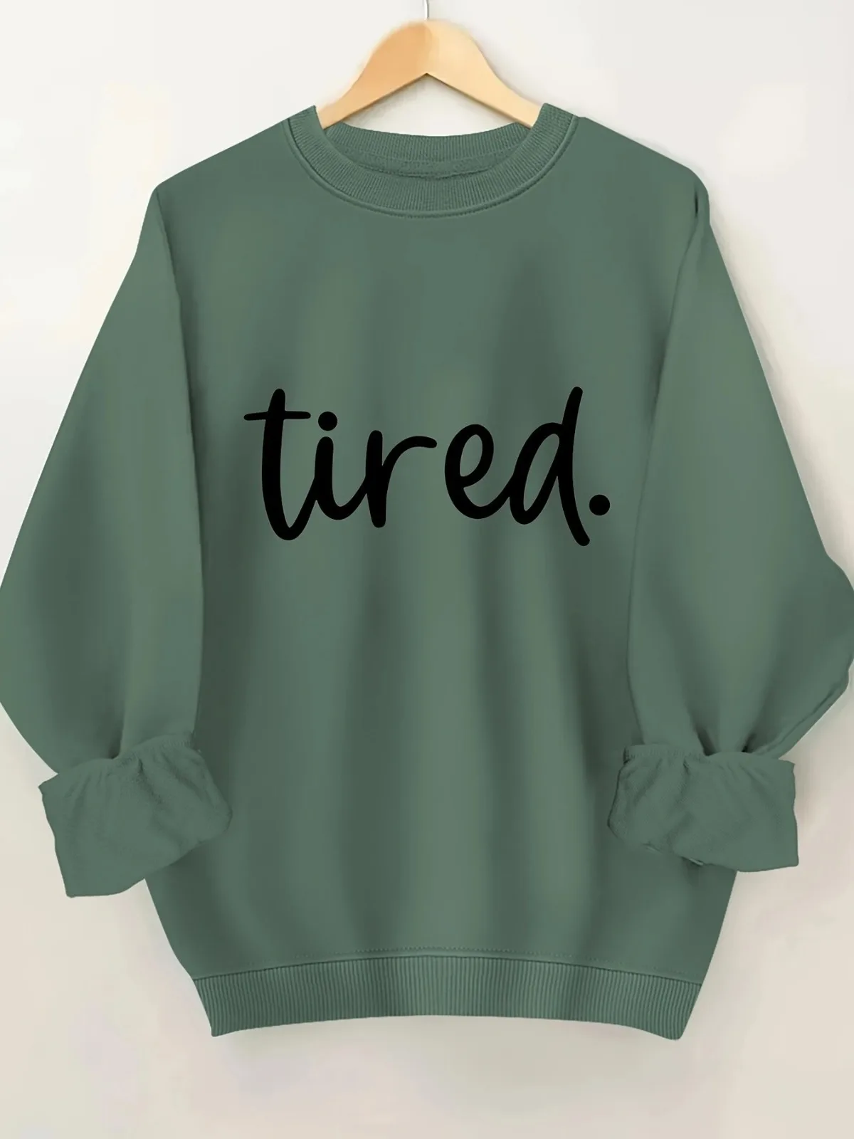 Damska bluza z nadrukiem liter, okrągły dekolt, idealna na prezenty świąteczne, styl uliczny i uniwersytecki.