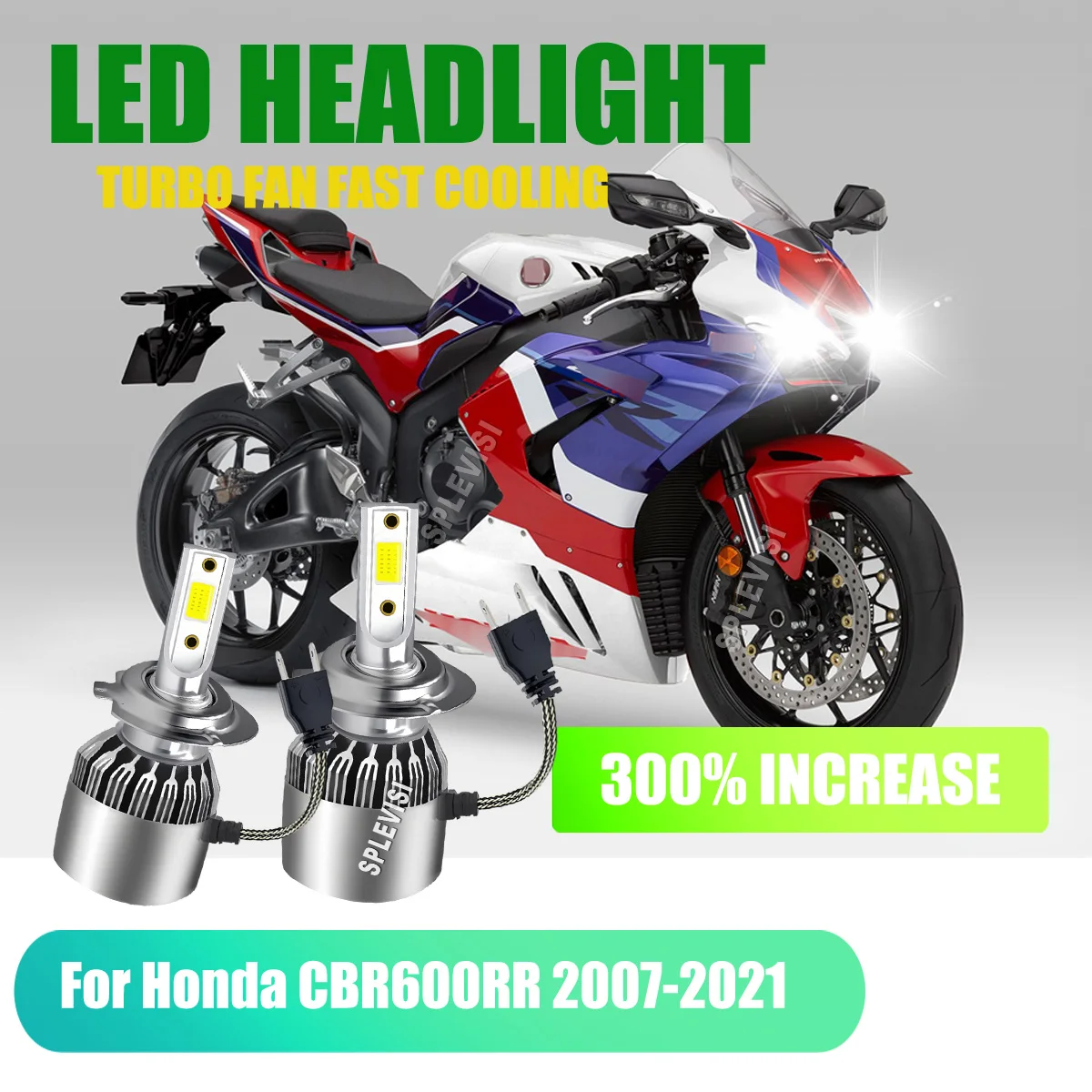 

H7 LED Headlights - No need to change & damage the original line For Honda CBR600RR 2007 2008 2009 2010 2011 2012 2013 2014-2021