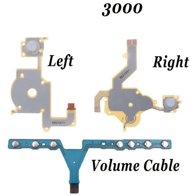 M07K-For PSP 1000 2000 3000 Game Controller Repair Keyboard Conductive Membrane Keys Left Right Volume Ribbon Flex Cable 2000
