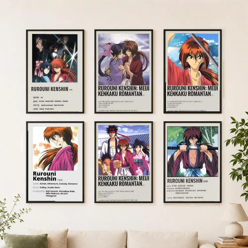 anime Rurouni Kenshin Poster Poster Large Unframed Wall Art Modern Minimalist Decor Print for Living Room Home
